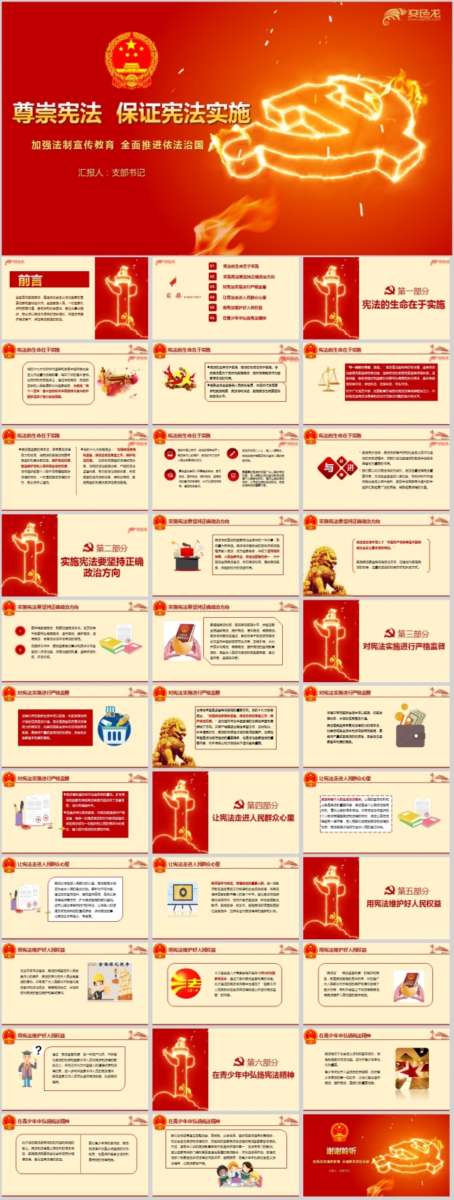 全面推进依法治国维护宪法尊严保证宪法实施专题课件ppt课件