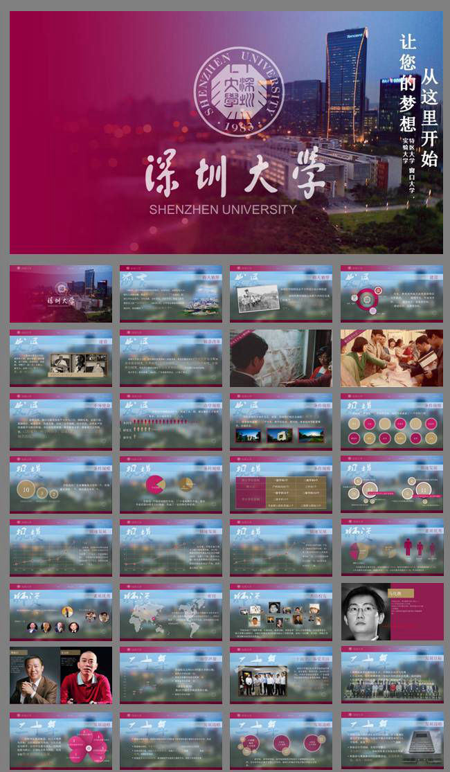 2014深圳大学介绍ppt模板