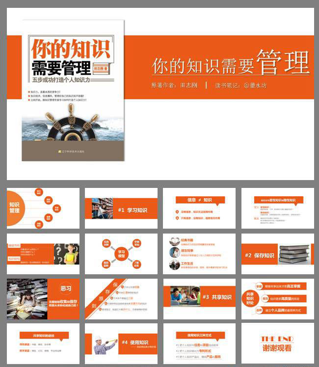 你的知识需要管理——书籍介绍说明ppt模板