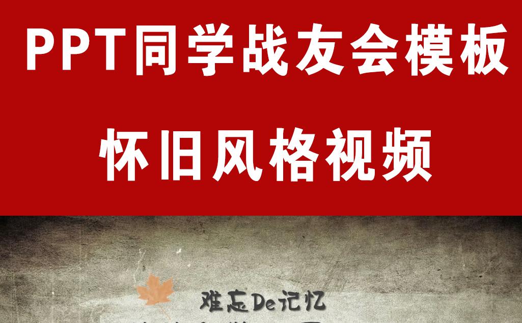 怀旧风格老同学老战友聚会PPT相册模板缩略图