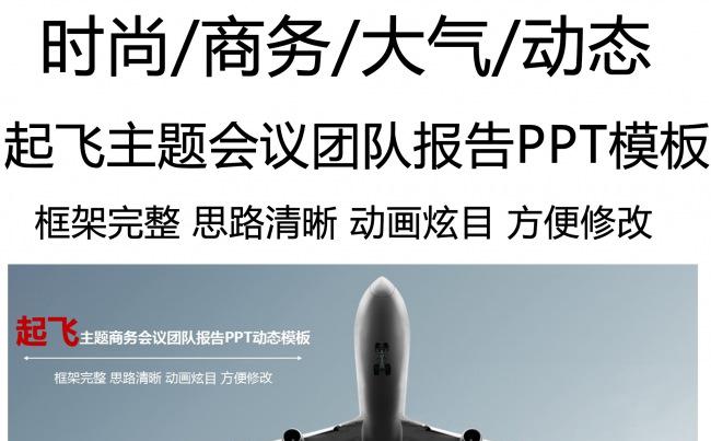 起飞主题商务会议团队报告PPT动态模板缩略图