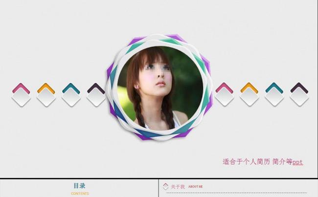 个性时尚个人竞聘简介PPT模板缩略图