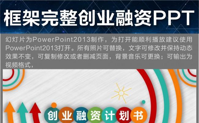框架完整的创业计划书商业融资计划书PPT缩略图
