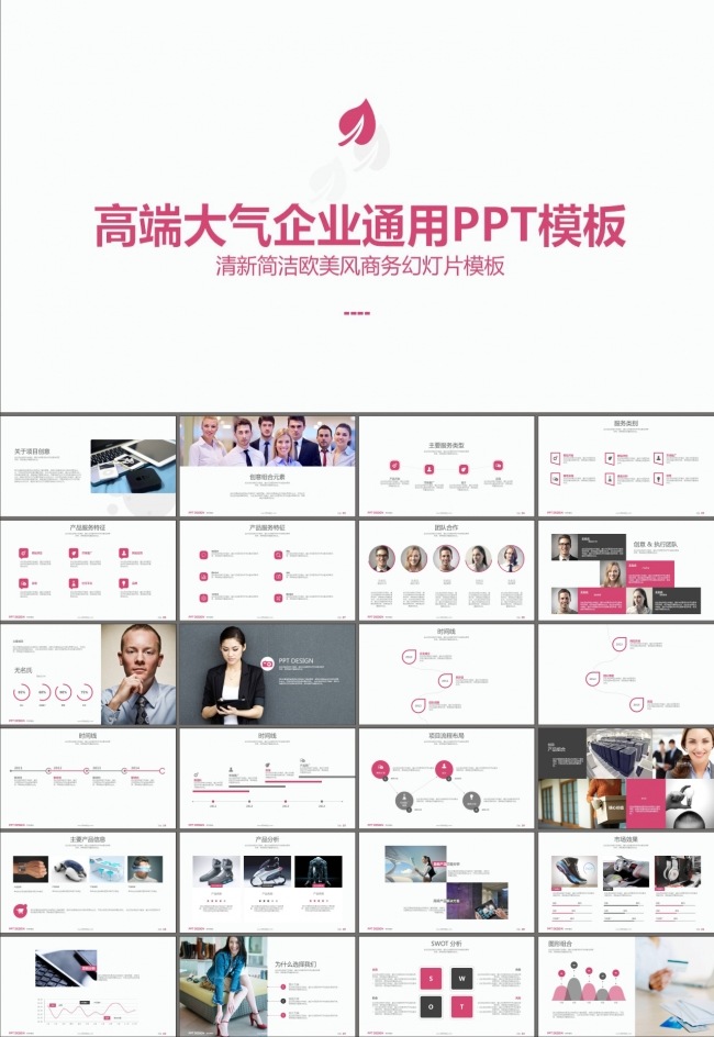 商业策划书销售汇报PPT模板