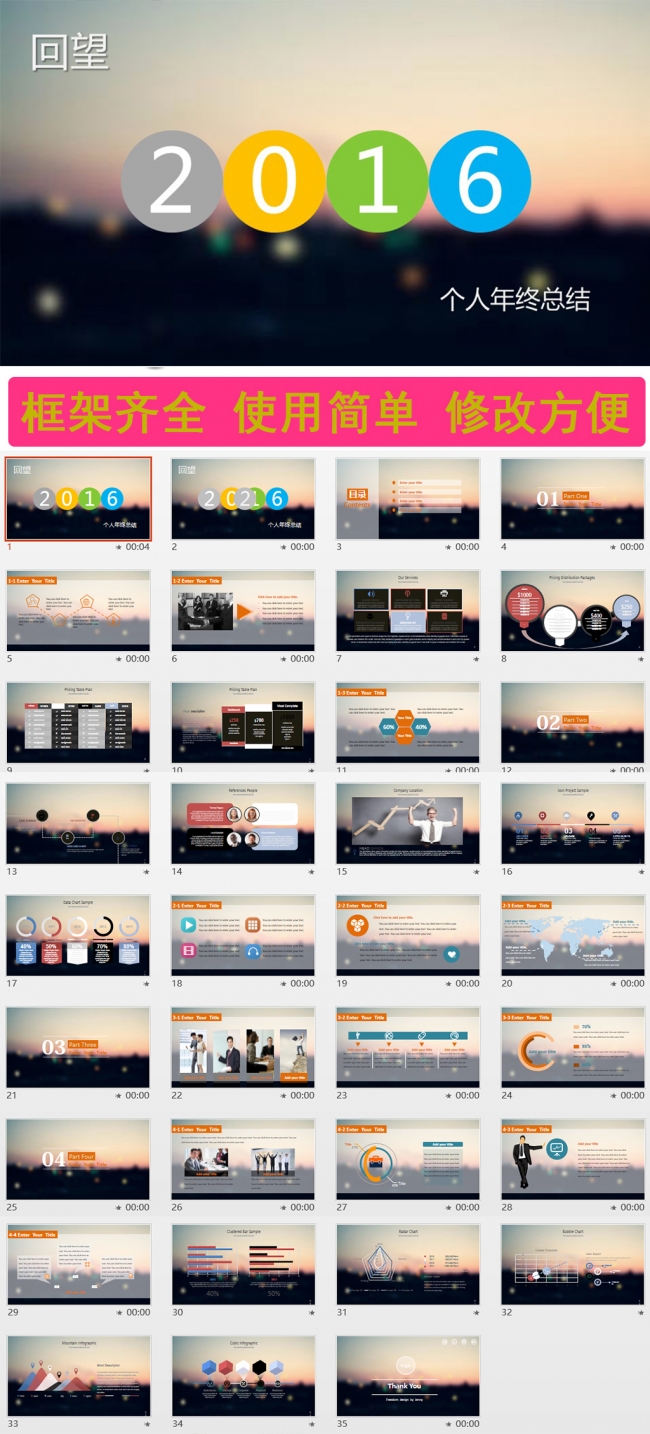 通用金融行业年终工作总结动态PPT模板下载