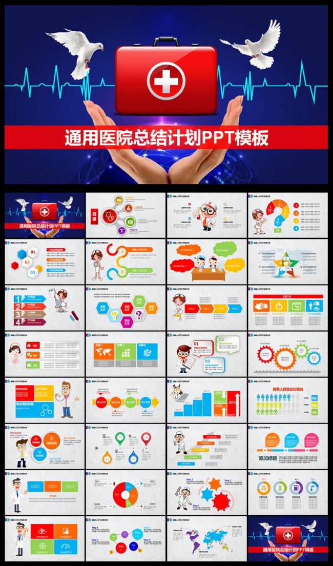 急救箱医疗总结报告PPT