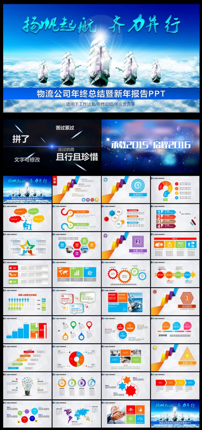 扬帆起航2016物流总结PPT