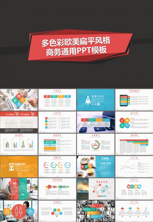 企业宣传年终总结商业计划书PPT模板
