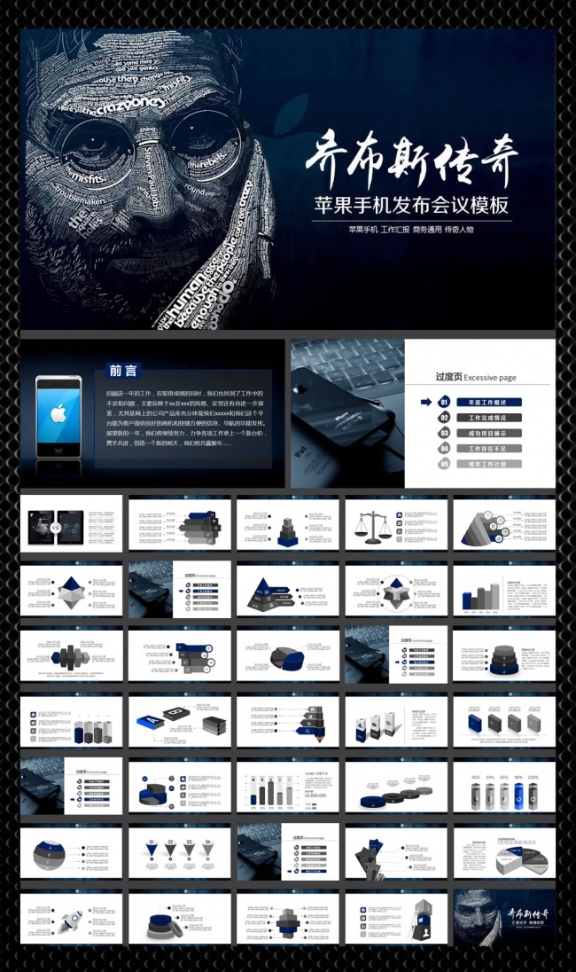 【飞哥PPT】乔布斯苹果手机发布ppt