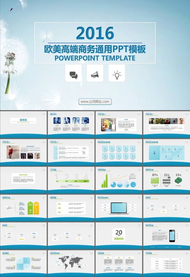 企业宣传述职报告商业计划书PPT模板