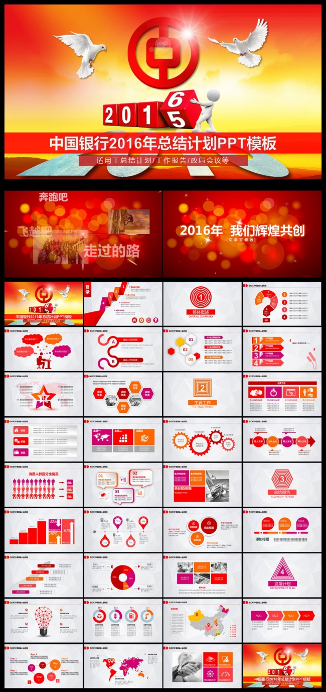 中国银行2016年终总结PPT