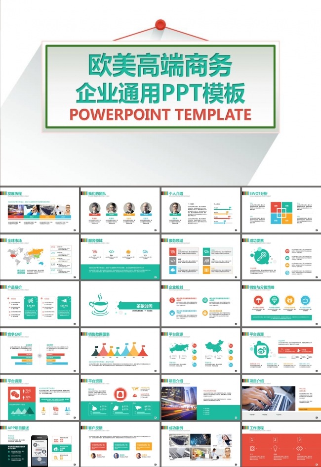 品牌宣传销售汇报商业计划书PPT模板