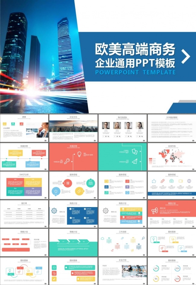 品牌宣传投资计划商业计划书PPT模板