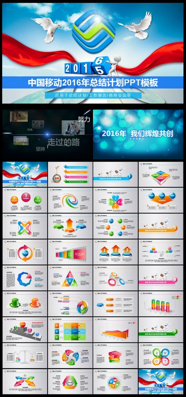 中国移动2016年终总结PPT
