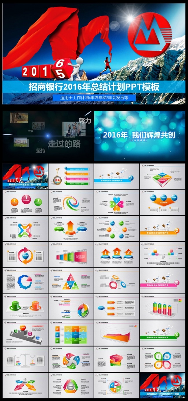 招商银行2016总结计划PPT