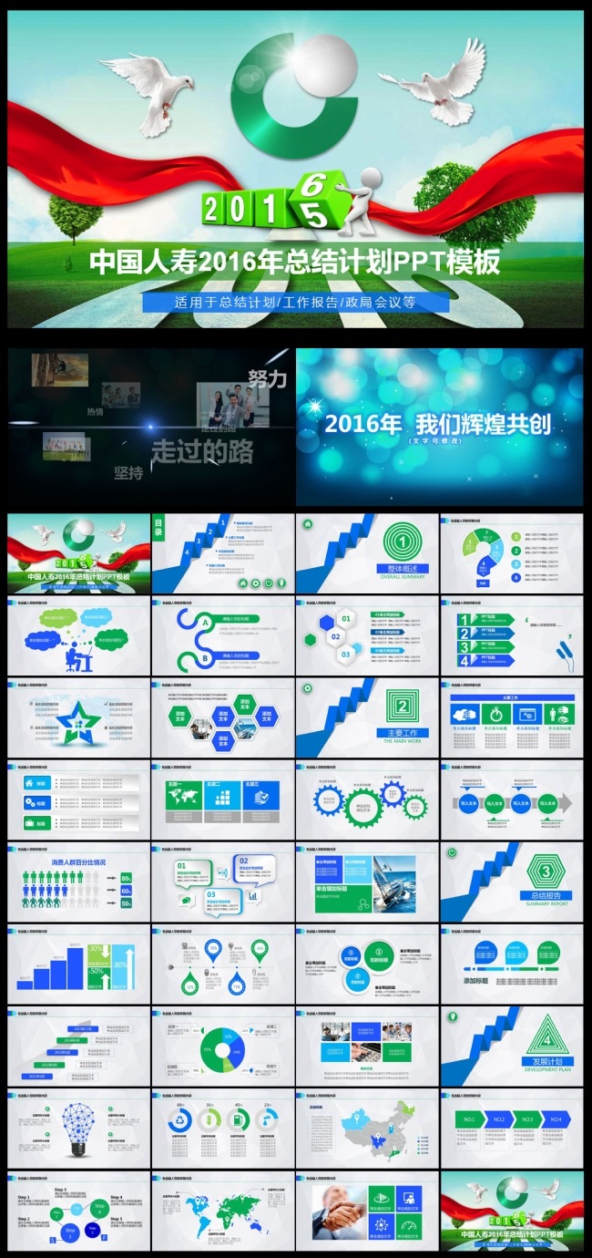 中国人寿2016总结报告PPT