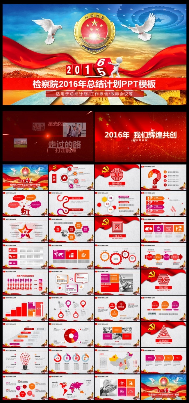 检察院2016总结报告PPT