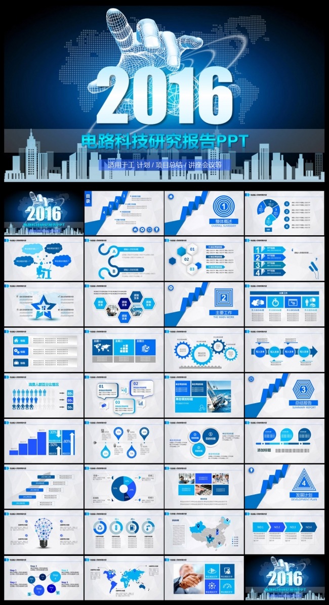 科技科研201X总结PPT