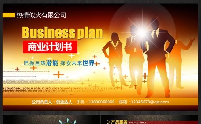 暖色稳重商业计划书PPT模板缩略图