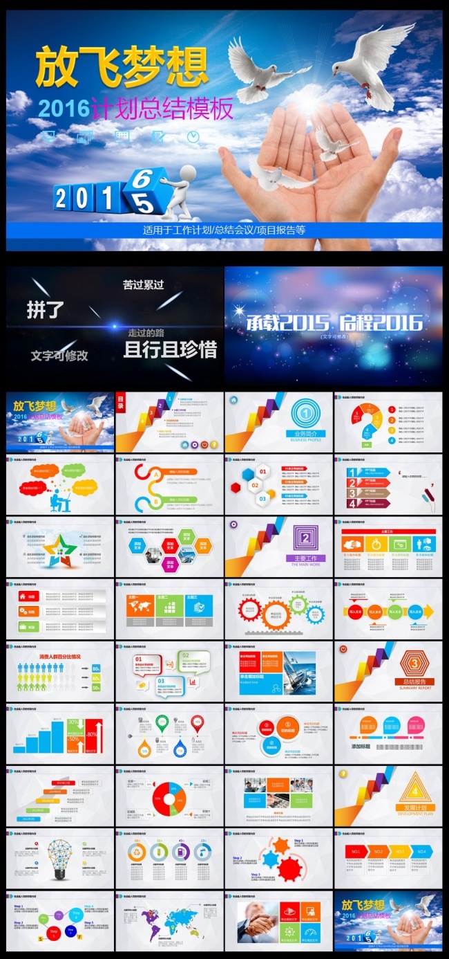 放飞梦想2016企业总结PPT