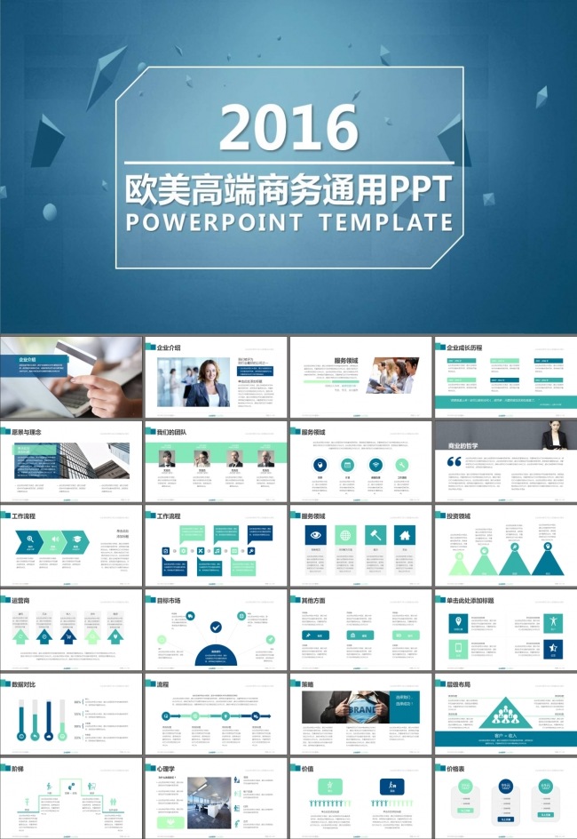 高端大气商业案例介绍团队产品PPT模板