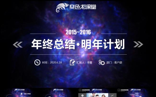 2016灿烂星空IOS欧美风工作计划年终总结项目汇报ppt模板缩略图