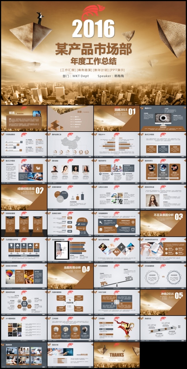 商务通用高雅工作总结项目汇报述职分析团队建设模板