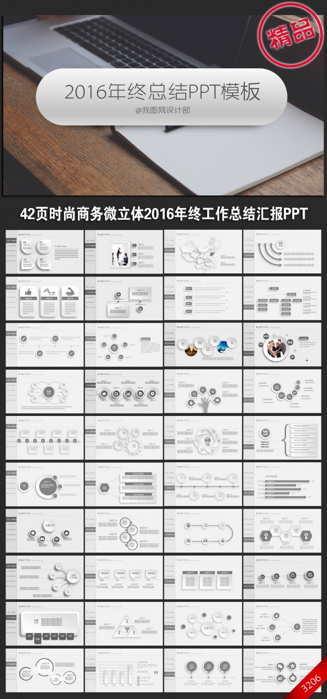 2016年终工作总结推广方案ppt模板
