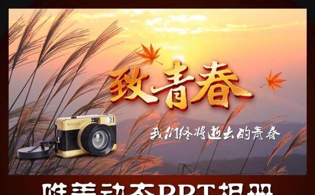 2016唯美梦幻金色麦田动态PPT相册缩略图