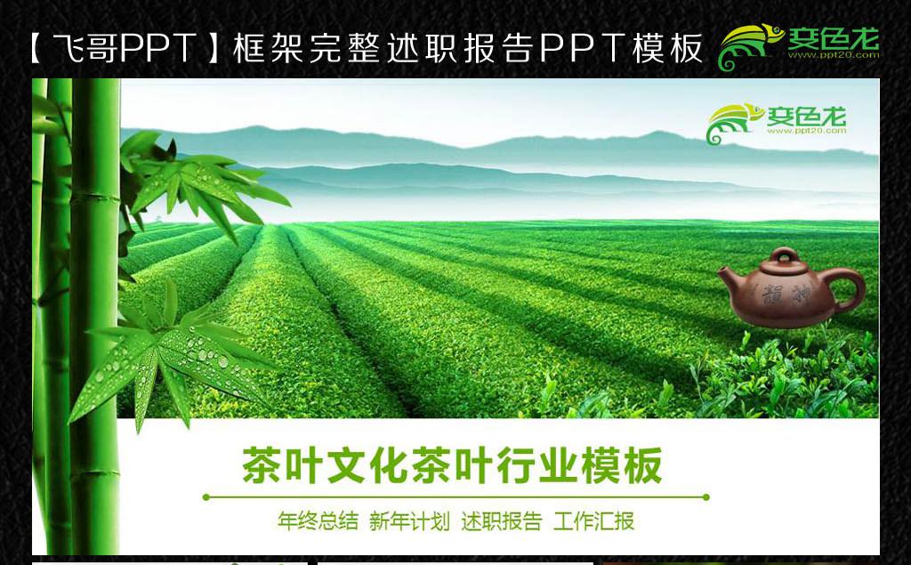 2016简约茶文化茶礼艺术茶叶PPT模板缩略图