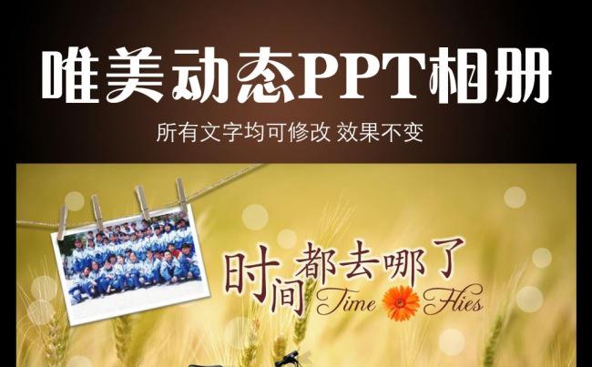 时尚唯美动态PPT相册模板缩略图