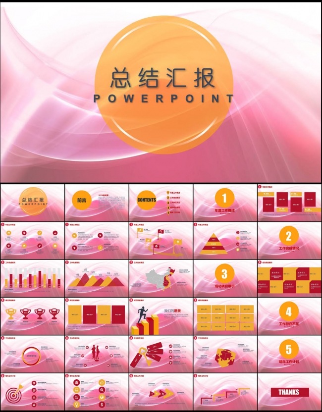 工作总结新年计划汇报PPT模板