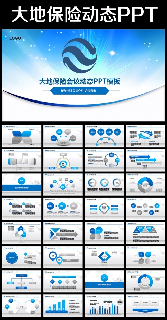 城市大地保险工作总结产品介绍培训PPT