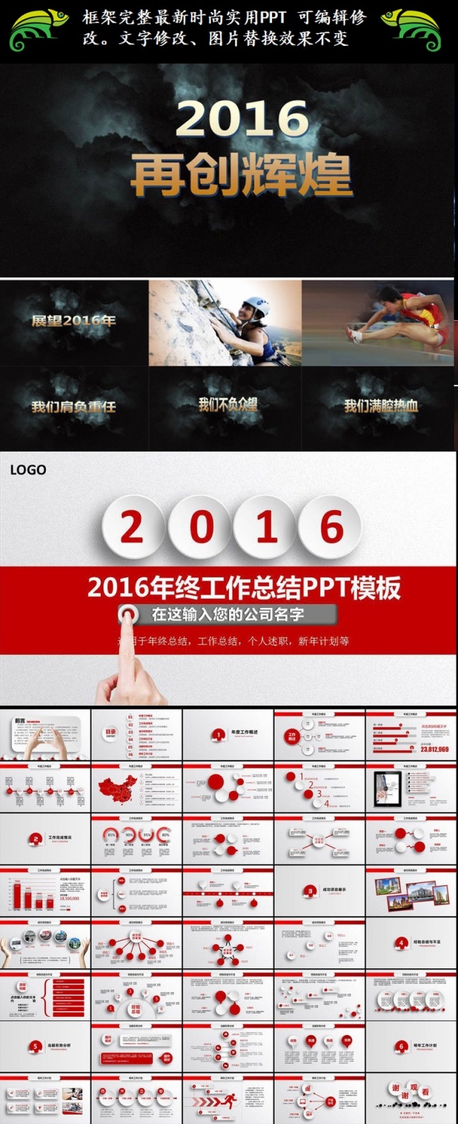 企业年会PPT年终总结模板