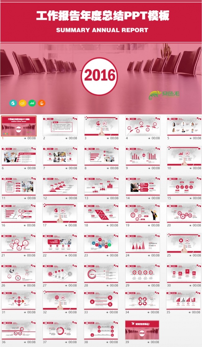 2016工作总结PPT模板