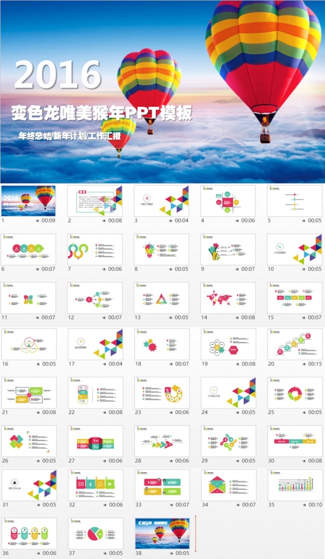 工作计划年终总结PPT模板