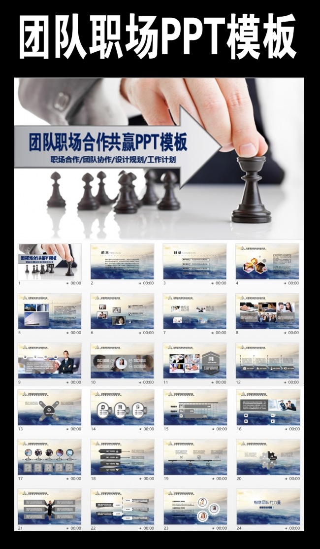 团队建设项目部门职场协作工作计划PPT模板