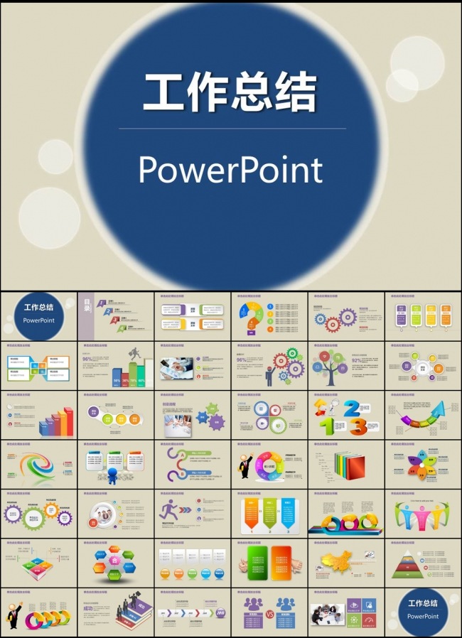 商务多功能总结汇报计划PPT