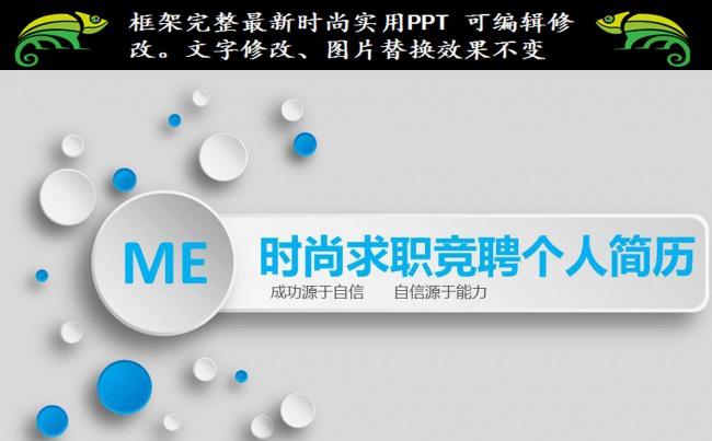 通用个人求职竞聘简历PPT模板缩略图