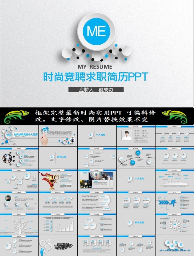 简约个人求职竞聘个人简历PPT