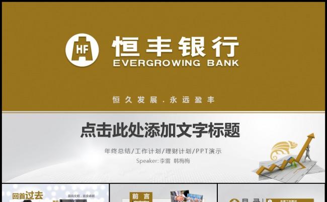 恒丰银行商业银行金融理财投资分析数据汇总工作计划年度总结模板缩略图