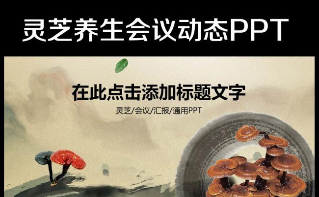 中医学中医院中药中草药灵芝PPT模板养生缩略图