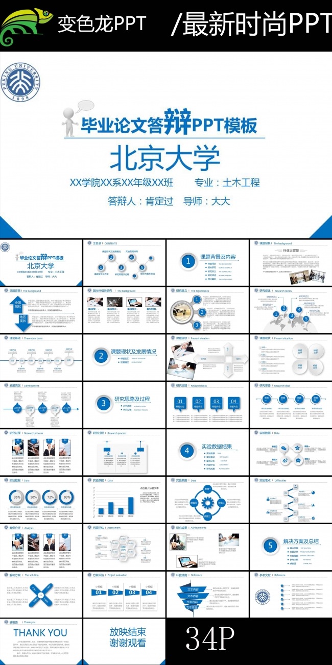 2016毕业辩答PPT模板