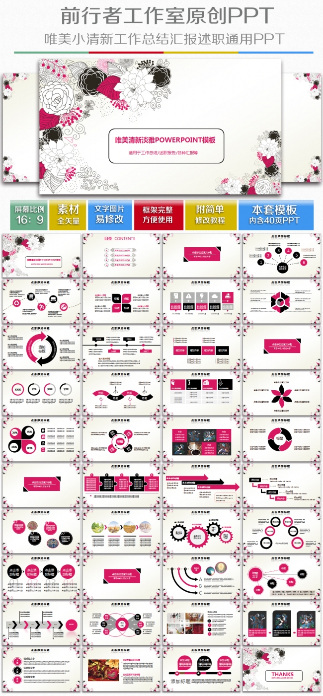 唯美淡雅小清新时尚美容总结述职教育课件培训汇报PPT模板