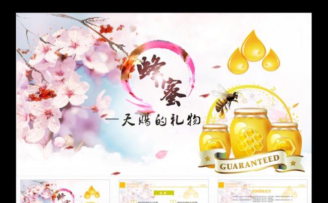 蜂蜜营养养生保健食品健康讲座PPT模板缩略图