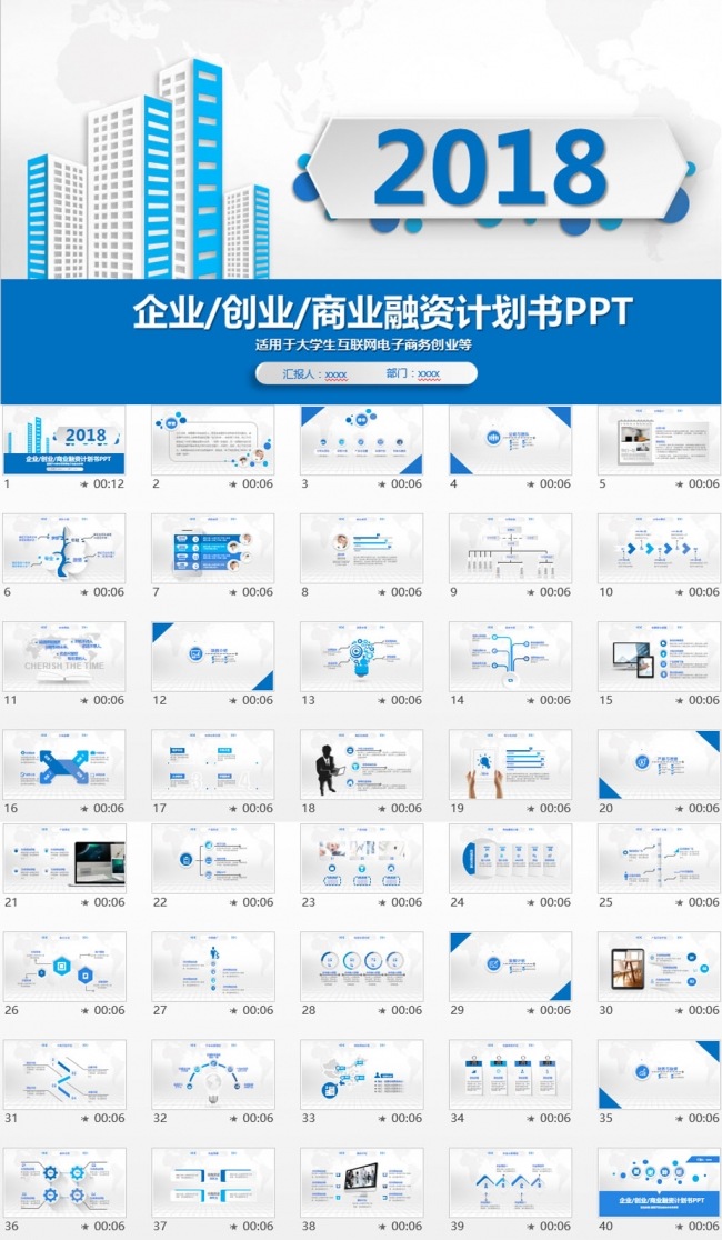 商业策划书创业计划项目投资PPT模板