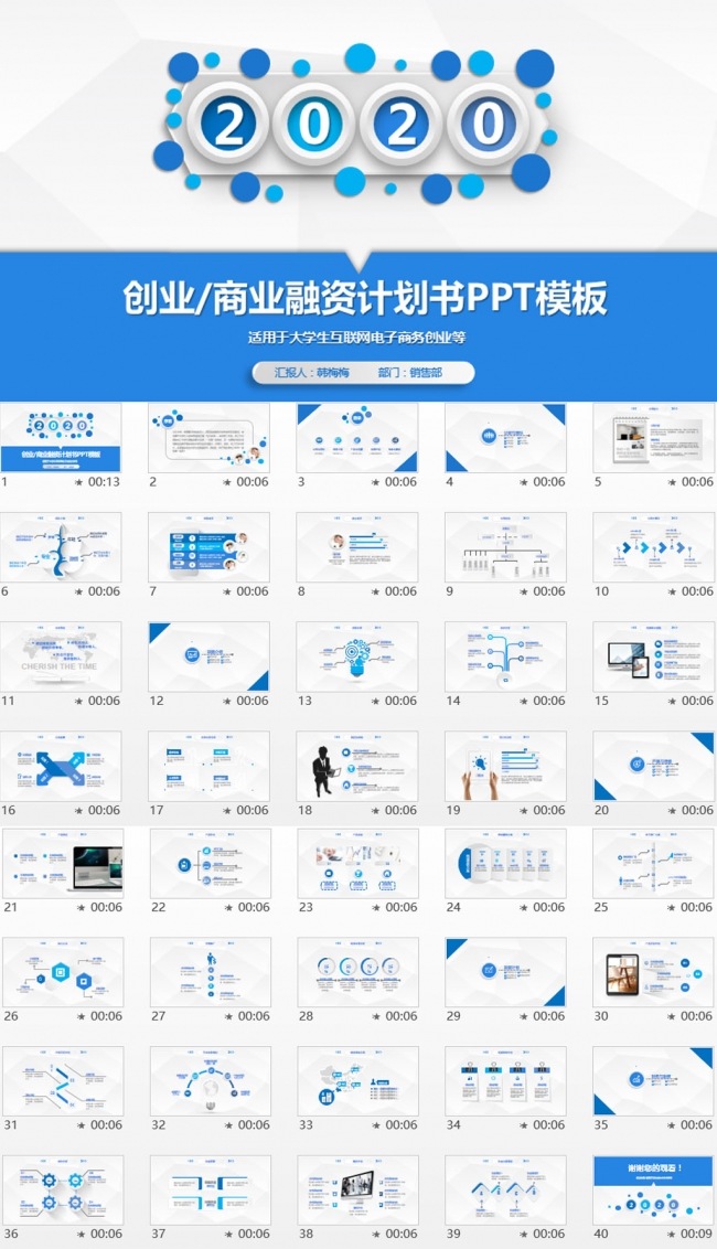商业策划书创业计划项目投资PPT模板