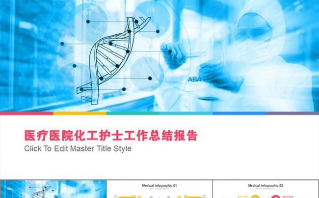 医疗医学医药机构总结介绍PPT模板缩略图