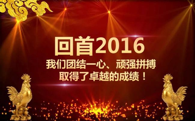 2017鸡年大气喜庆颁奖典礼ppt模板缩略图