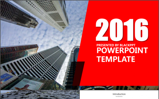 2016红色商务工作汇报PPT模板缩略图